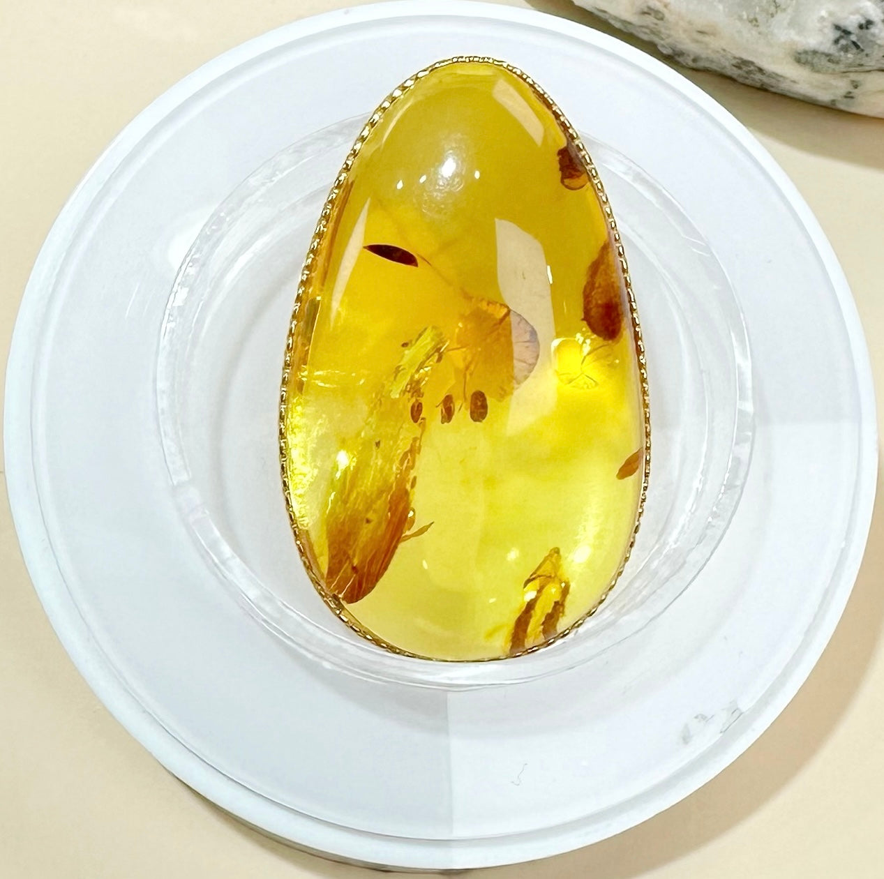 天然花珀盒子