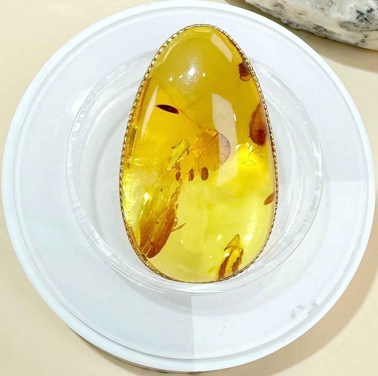 天然花珀盒子