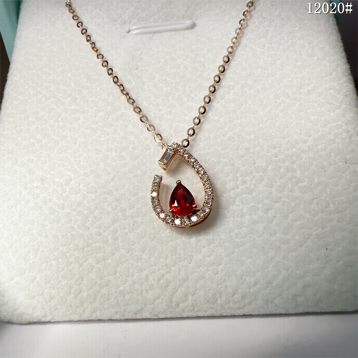 玫瑰金18k 紅寶石項鏈 12020 # 1
