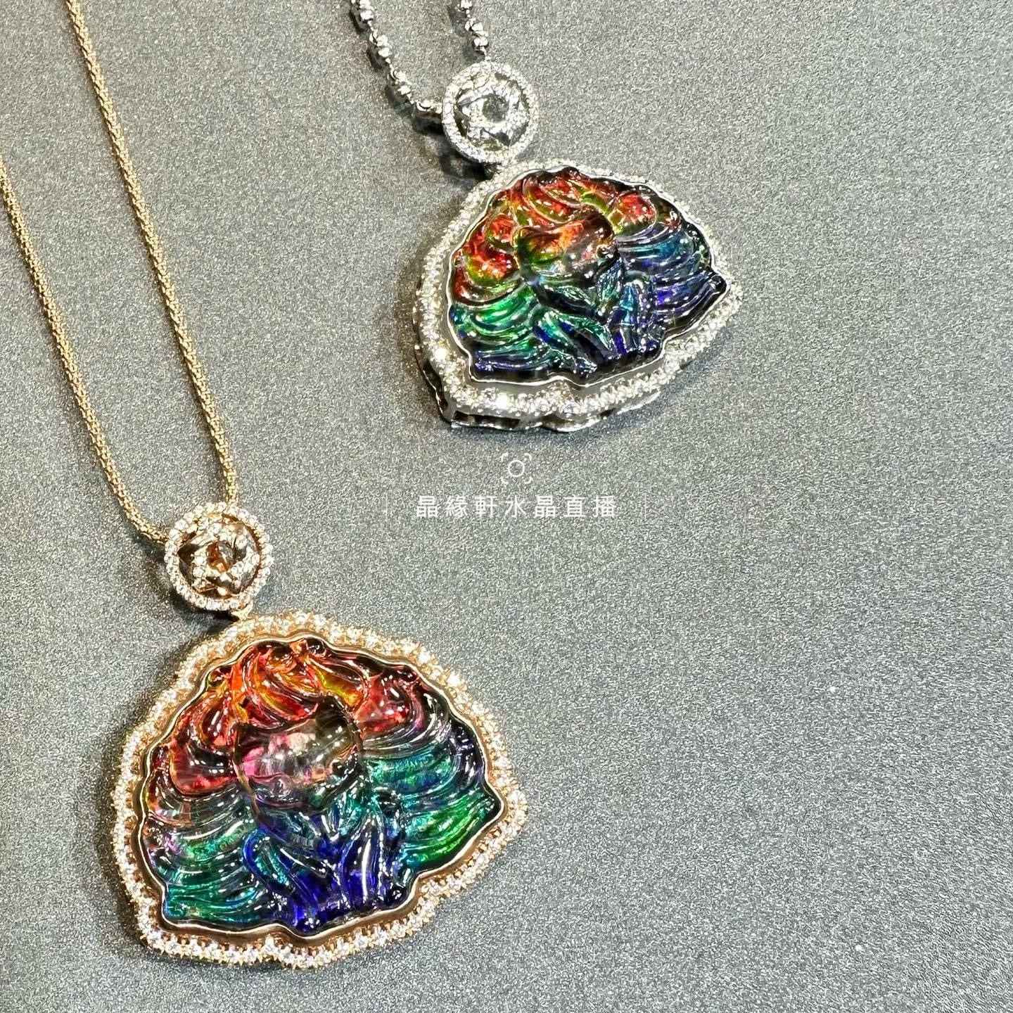 斑彩狐仙盒子吊墜 c50129 c50130
