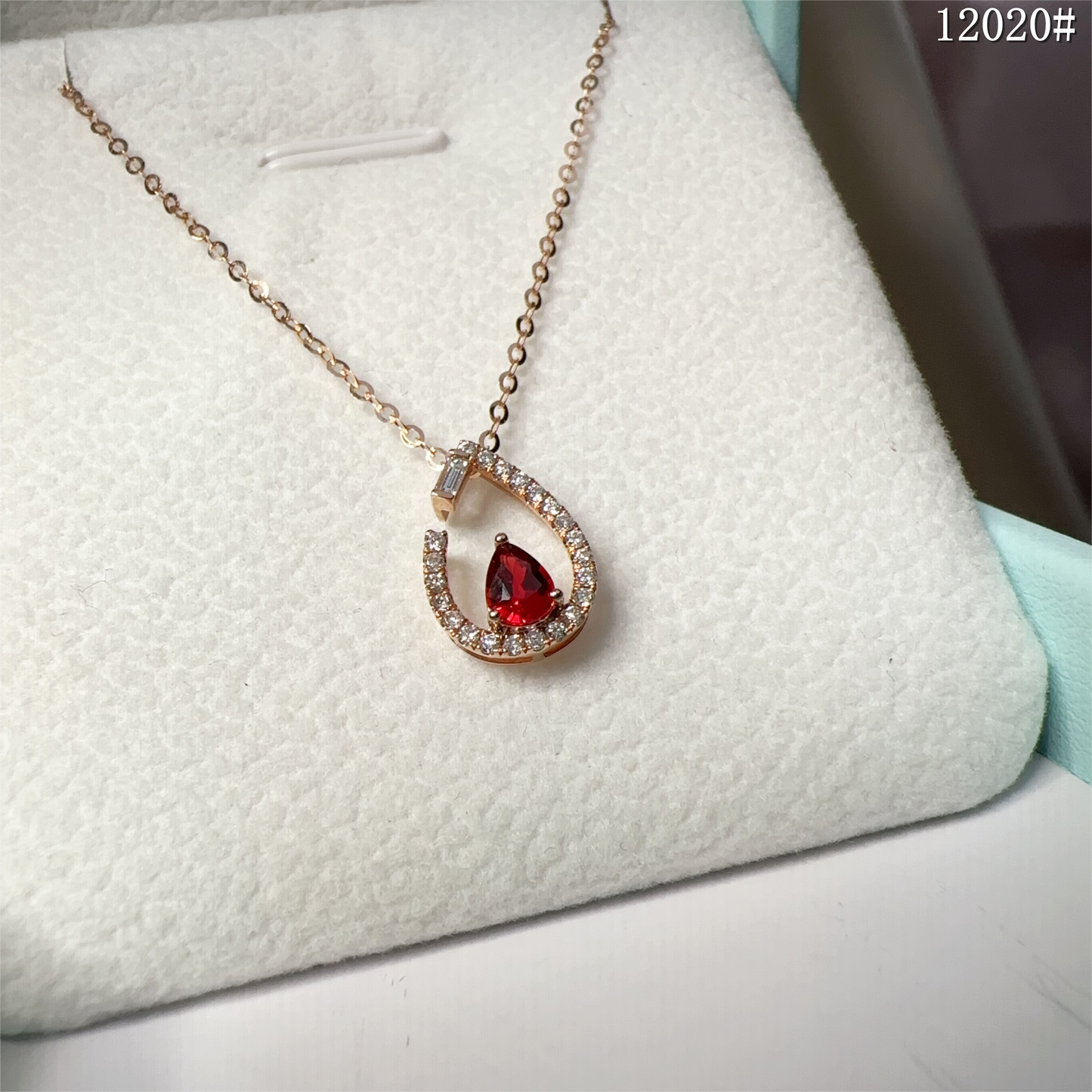 玫瑰金18k 紅寶石項鏈 12020 # 1