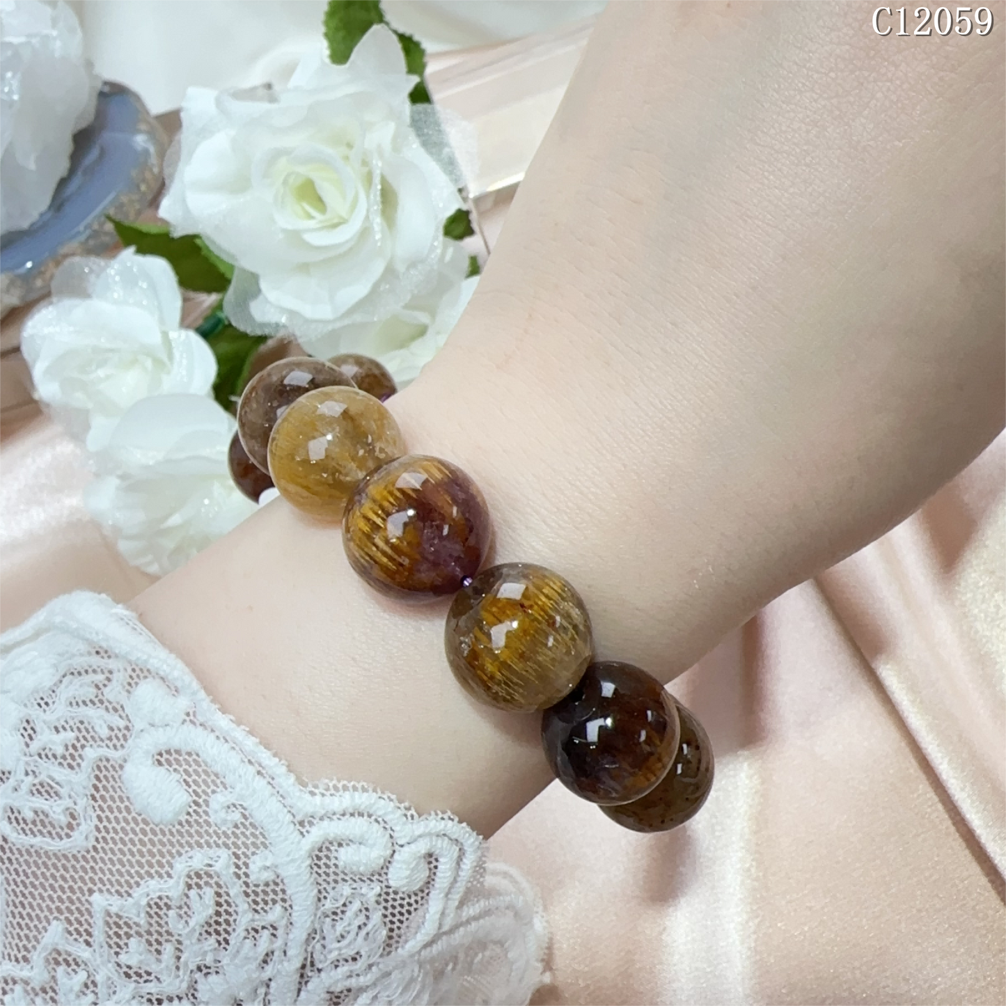 老礦黃金紫鈦晶15mm C12059