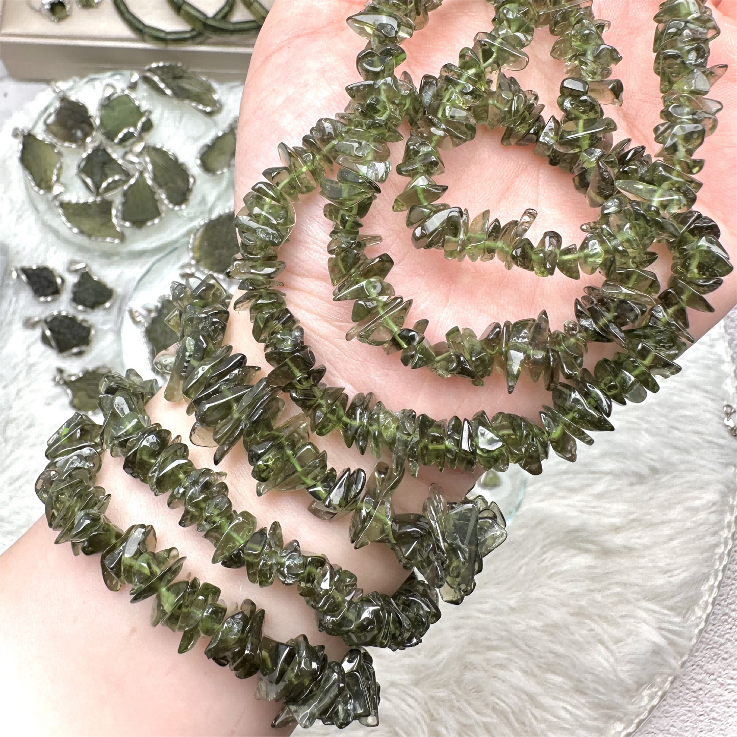 捷克綠隕手串