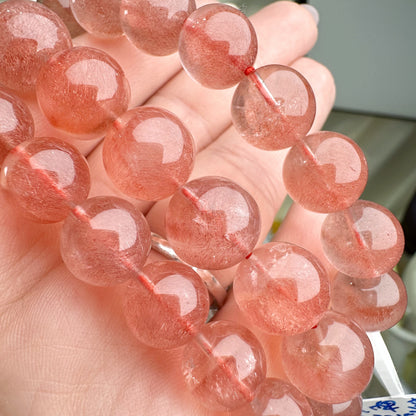 極高品質 俄羅斯士多啤梨晶手串 C30157