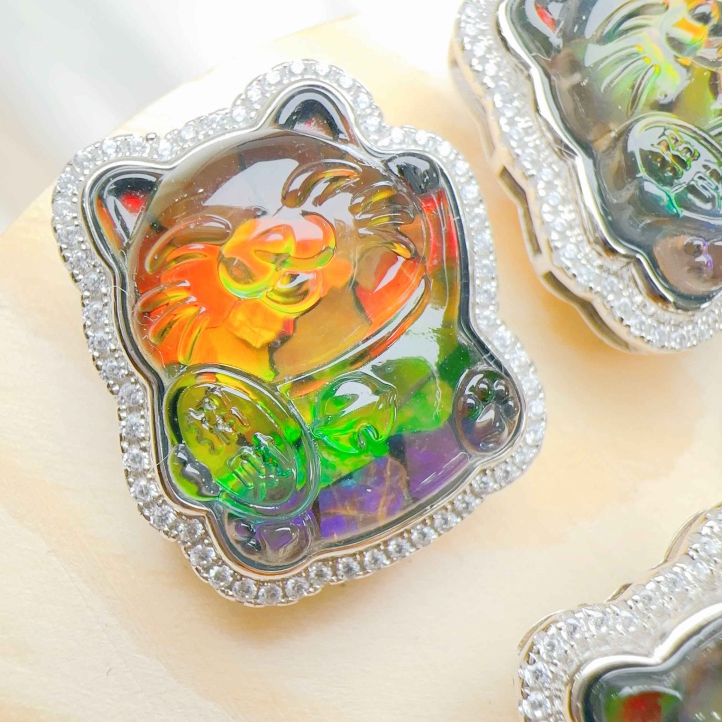 紅天鐵招財貓盒子