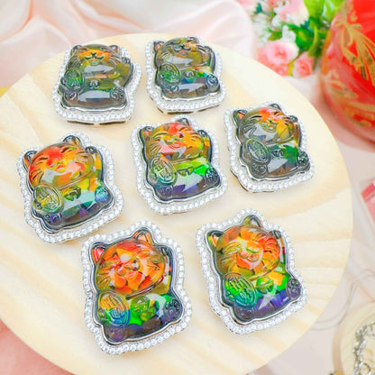 紅天鐵招財貓盒子