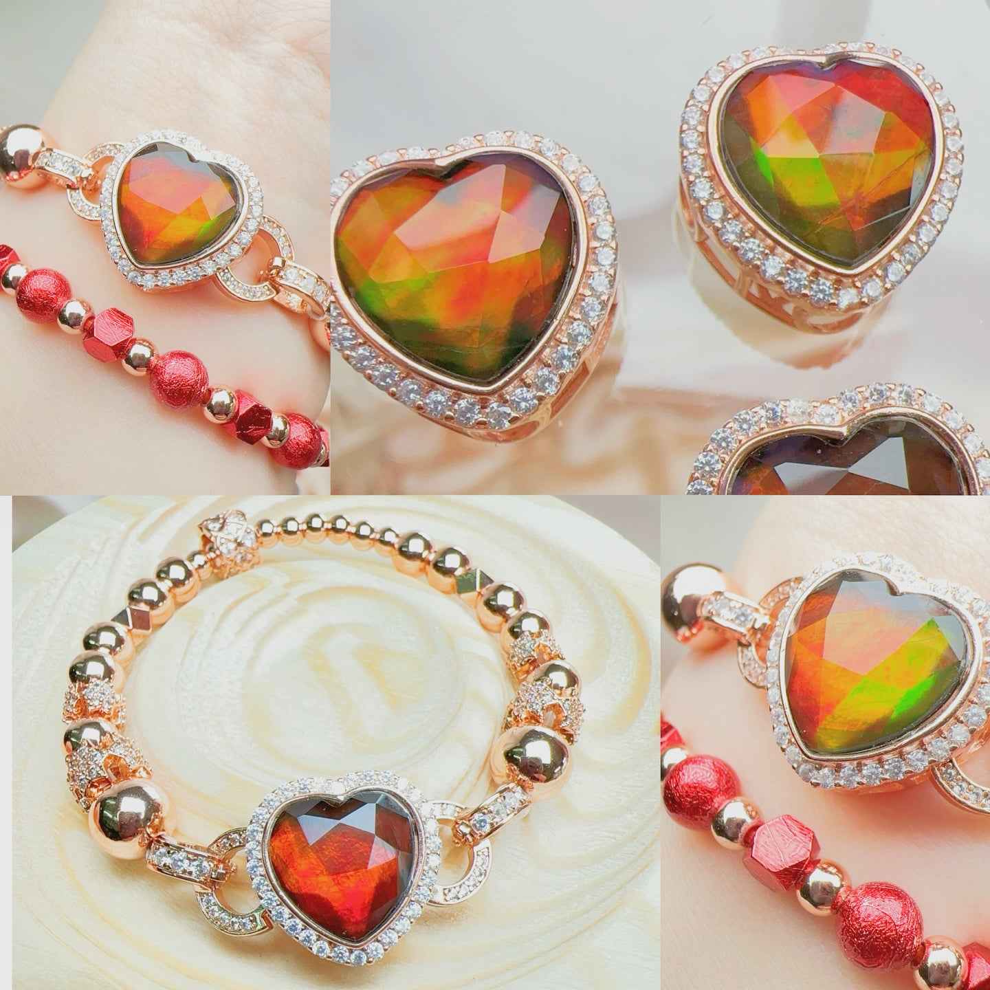 斑彩心形盒子12mm C12115