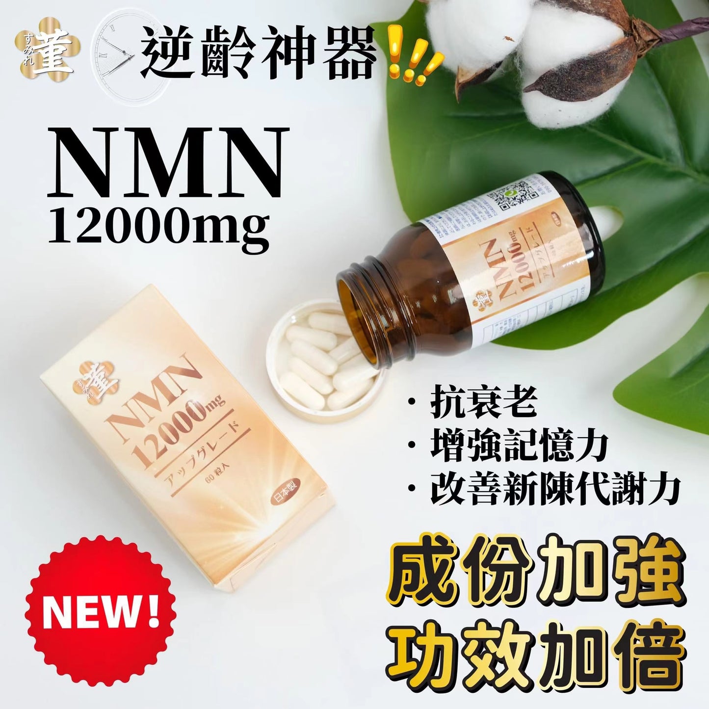 菫すみれNMN加強版，逆齡專業級，重獲青春美麗！