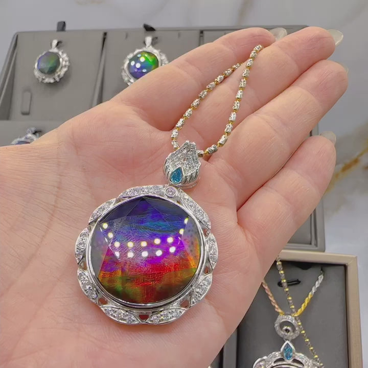 天然水晶| 水晶| ​斑彩大衛星吊咀25mm 7A B12134 | 晶緣軒Crystal hint